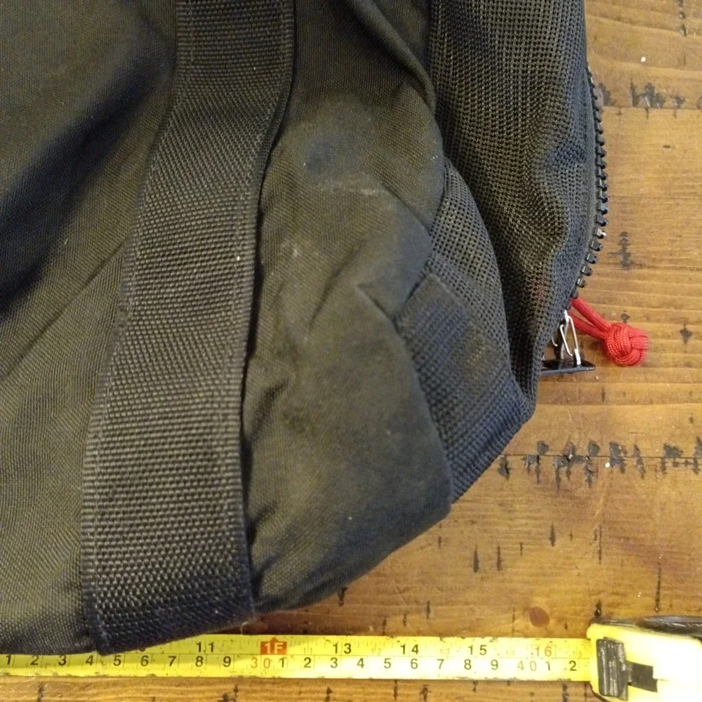 Red Oxx Black Nylon Duffle Bag 16x14 Made in USA Tactical Gear Tote Carry on s12